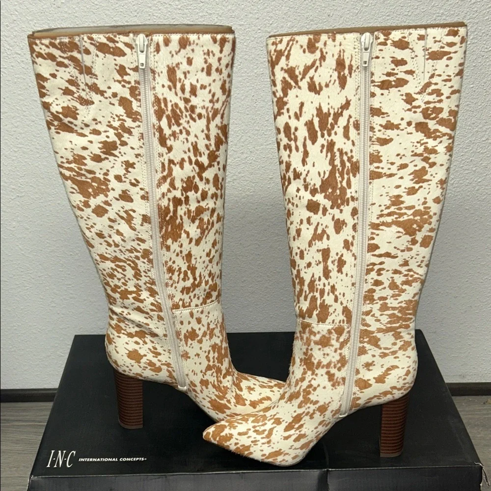 INC Palminahc Animal Print Knee-High Boots